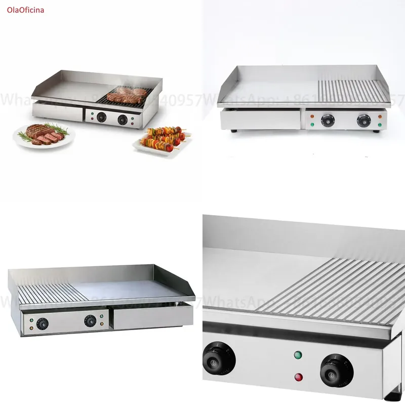 Commercial Kitchen Griddle - Profesyonel Elektrikli Izgara 4.4KW Paslanmaz Çelik