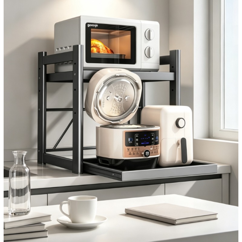 Commercial Kitchen Pans - Mutfak Tezgahı Depolama Rafı, Sürgülü Çekmeceli,
