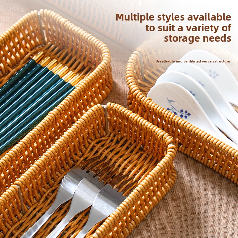 Commercial Kitchen Knife Storage - Taklit Rattan Bıçak ve Çatal Sebze