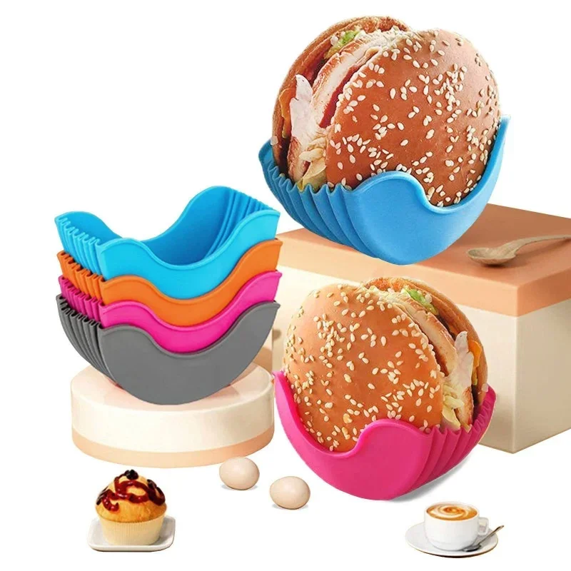 Commercial Kitchen Utensil Holder - 1/4 adet silikon Burger tepsi kullanımlık