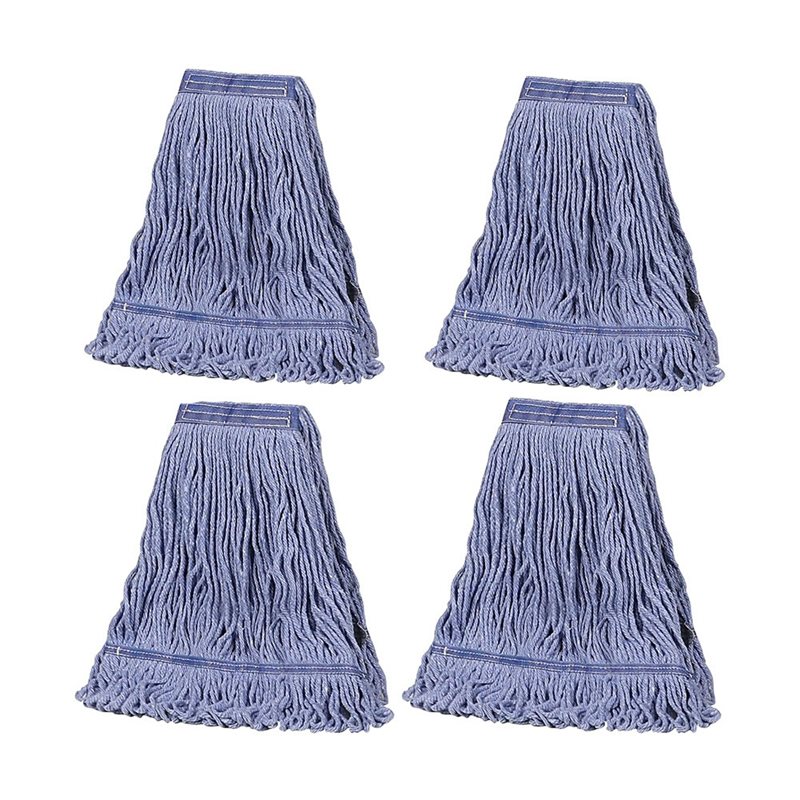 Commercial Kitchen At Home - Yıkanabilir İpli Mop Başlıkları 4'lü Paket