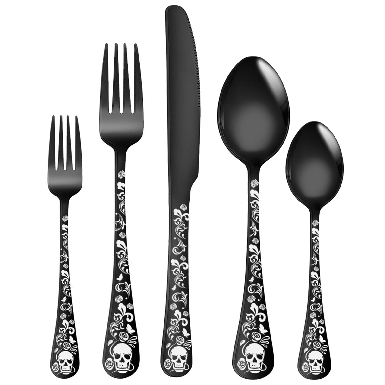 5 adet Kafatası Desen Paslanma - Commercial Kitchen Knives incelemesi ve fiyatı